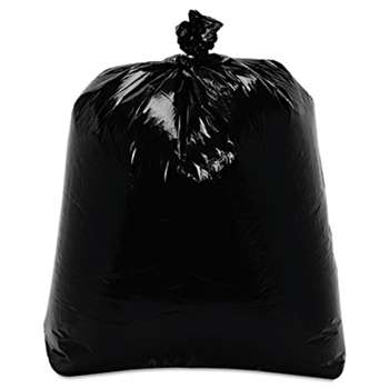 TRINITY PACKAGING CORP. Low-Density Can Liners, .7mil, 16gal, 24w x 32h, Black, 500/Carton