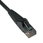 Tripp Lite N201001BK N201-001-BK 1ft Cat6 Gigabit Snagless Molded Patch Cable RJ45 M/M Black, 1'