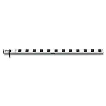 TRIPPLITE Vertical Power Strip, 12 Outlets, 1 1/2 x 36 x 1 1/2, 15 ft Cord, Silver