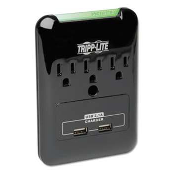 Tripp Lite SK30USB SK30USB Surge Suppressor, 3 Outlets/2 USB, 540 Joules, Black