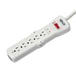 TRIPPLITE SUPER7TEL15 Surge Suppressor, 7 Outlets, 15 ft Cord, 2520 Joules, Light Gray