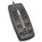 TRIPPLITE TLP1008TEL Surge Suppressor, 10 Outlets, 8 ft Cord, 2395 Joules, Black