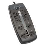 TRIPPLITE TLP1008TEL Surge Suppressor, 10 Outlets, 8 ft Cord, 2395 Joules, Black