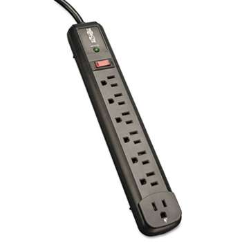 TRIPPLITE Protect It! Surge Suppressor, 7 Outlets, 4 ft Cord, 1080 Joules, Black