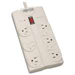 TRIPPLITE TLP808 Surge Suppressor, 8 Outlets, 8 ft Cord, 1440 Joules, Light Gray