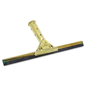 UNGER Golden Clip Brass Squeegee Complete, 12" Wide