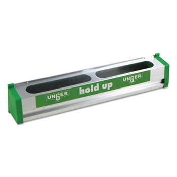 UNGER Hold Up Aluminum Tool Rack, 18", Aluminum/Green