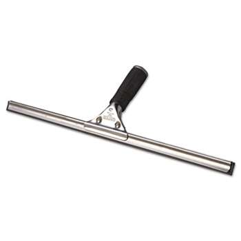 UNGER Pro Stainless Steel Window Squeegee, 18 inch Wide Blade, Black Rubber