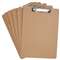 UNIVERSAL OFFICE PRODUCTS Hardboard Clipboard, 1/2" Capacity, Holds 8 1/2w x 12h, Brown, 6/Pack