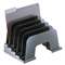 UNIVERSAL OFFICE PRODUCTS Large Incline Sorter, Five Sections, Plastic, 13 1/4 x 9 x 9, Black