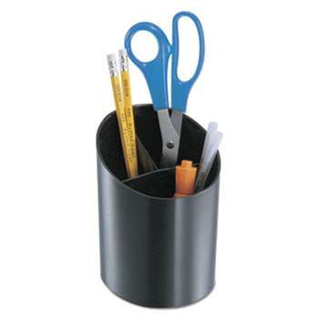 UNIVERSAL OFFICE PRODUCTS Recycled Big Pencil Cup, Plastic, 4 1/4 dia. x 5 3/4, Black