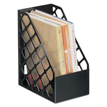 UNIVERSAL OFFICE PRODUCTS Recycled Plastic Large Magazine File, 6 1/4 x 9 1/2 x 11 3/4, Black