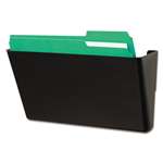 Universal 08122 Recycled Wall File, Add-On Pocket, Plastic, Black