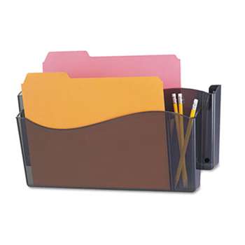 UNIVERSAL OFFICE PRODUCTS Unbreakable 4-in-1 Wall File, Two Pocket, Plastic, Smoke
