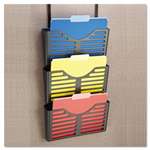UNIVERSAL OFFICE PRODUCTS Recycled Plastic Cubicle Triple File Pocket, Black