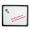 UNIVERSAL OFFICE PRODUCTS Recycled Cubicle Dry Erase Board, 15 7/8 x 12 7/8, Charcoal, with Three Magnets