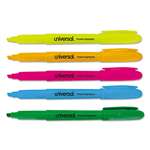 Universal 08850 Pocket Highlighter, Chisel Tip, Fluorescent Colors, 5/Set