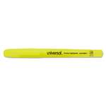 UNIVERSAL OFFICE PRODUCTS Pocket Clip Highlighter, Chisel Tip, Fluorescent Yellow Ink, Dozen