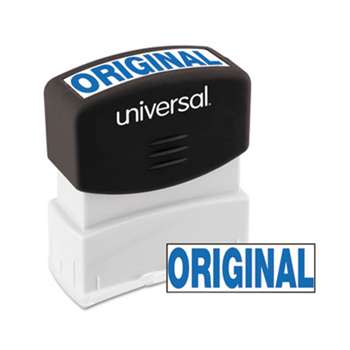 UNIVERSAL OFFICE PRODUCTS Message Stamp, ORIGINAL, Pre-Inked One-Color, Blue