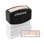 UNIVERSAL OFFICE PRODUCTS Message Stamp, POSTED, Pre-Inked One-Color, Red