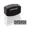 UNIVERSAL OFFICE PRODUCTS Security Stamp, Obscures Area 9/16 x 1 11/16, Black