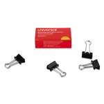 UNIVERSAL OFFICE PRODUCTS Small Binder Clips, 3/8" Capacity, 3/4" Wide, Black, 12/Box