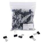 UNIVERSAL OFFICE PRODUCTS Small Binder Clips, Zip-Seal Bag, 3/8" Capacity, 3/4" Wide, Black, 144/Bag