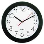 UNIVERSAL OFFICE PRODUCTS Round Wall Clock, 9 3/4", Black