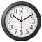 UNIVERSAL OFFICE PRODUCTS Whisper Quiet Clock, 12", Black