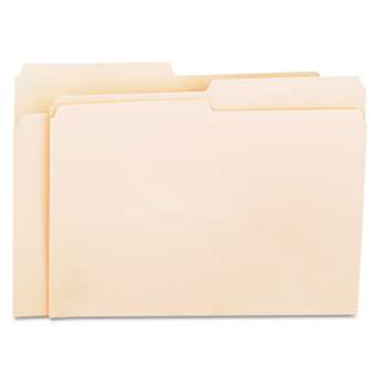 UNIVERSAL OFFICE PRODUCTS File Folders, 1/2 Cut, One-Ply Top Tab, Letter, Manila, 100/Box