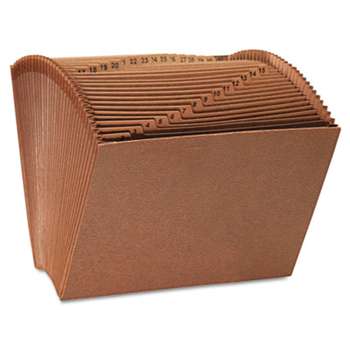 UNIVERSAL OFFICE PRODUCTS Expanding File, Open Top, 12 x 10, 1-31, Letter, Redrope