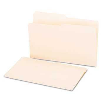 UNIVERSAL OFFICE PRODUCTS File Folders, 1/2 Cut, One-Ply Top Tab, Legal, Manila, 100/Box