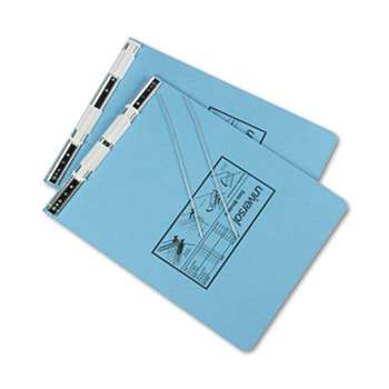 UNIVERSAL OFFICE PRODUCTS Pressboard Hanging Data Binder, 9-1/2 x 11, Unburst Sheets, Light Blue