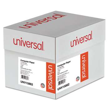 UNIVERSAL OFFICE PRODUCTS Blue Bar Computer Paper, 20lb, 14-7/8 x 11, Perforated Margins, 2400 Sheets