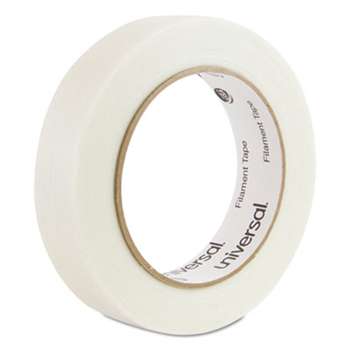 Universal 30024 110# Utility Grade Filament Tape, 24mm x 54.8m, 3" Core, Clear