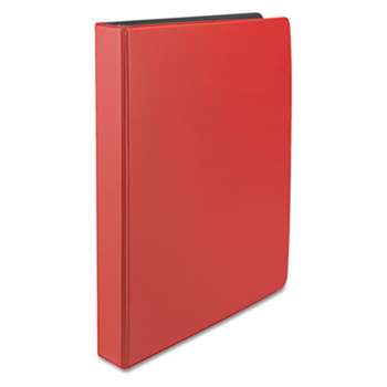 UNIVERSAL OFFICE PRODUCTS Economy Non-View Round Ring Binder, 1" Capacity, Red
