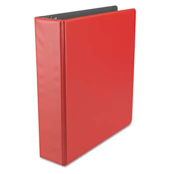 UNIVERSAL OFFICE PRODUCTS Economy Non-View Round Ring Binder, 2" Capacity, Red