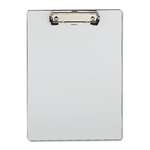 UNIVERSAL OFFICE PRODUCTS Plastic Brushed Aluminum Clipboard, Portrait, 1/2" Capacity, 8 1/2 x 11