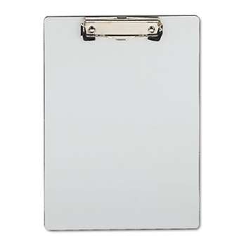 UNIVERSAL OFFICE PRODUCTS Plastic Brushed Aluminum Clipboard, Portrait, 1/2" Capacity, 8 1/2 x 11