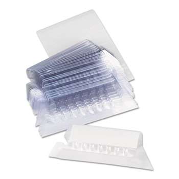 UNIVERSAL OFFICE PRODUCTS Hanging File Folder Plastic Index Tabs, 1/5 Tab Cut, 2 1/4" Tab, Clear, 25/Pack