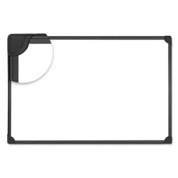 UNIVERSAL OFFICE PRODUCTS Design Series Magnetic Steel Dry Erase Board, 24 x 18, White, Black Frame