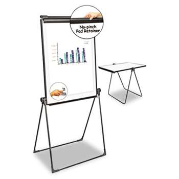 UNIVERSAL OFFICE PRODUCTS Foldable Double Sided Dry Erase Easel, 28.5 x 37.5, White/Black