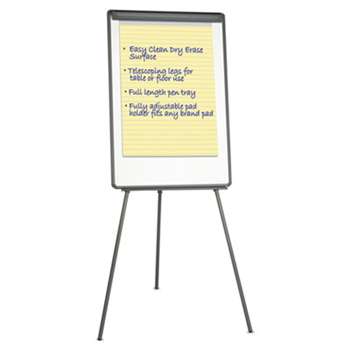 UNIVERSAL OFFICE PRODUCTS Lightweight Tripod Style Dry Erase Easel, 29 x 41, White/Black
