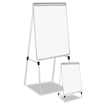 UNIVERSAL OFFICE PRODUCTS Adjustable White Board Easel, 29 x 41, White/Silver