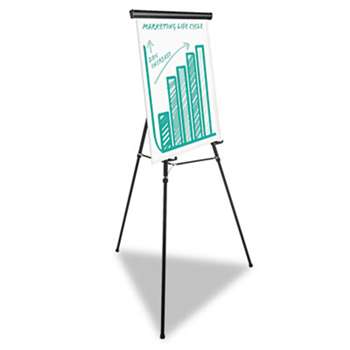 UNIVERSAL OFFICE PRODUCTS Heavy Duty Presentation Easel, 69" Maximum Height, Metal, Black