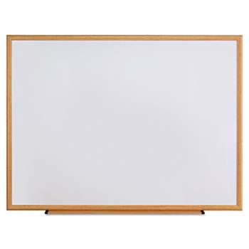 UNIVERSAL OFFICE PRODUCTS Dry Erase Board, Melamine, 48 x 36, Oak Frame