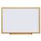 UNIVERSAL OFFICE PRODUCTS Dry Erase Board, Melamine, 36 x 24, Oak Frame