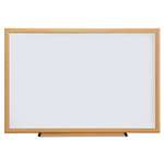 UNIVERSAL OFFICE PRODUCTS Dry Erase Board, Melamine, 36 x 24, Oak Frame