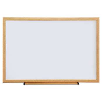 UNIVERSAL OFFICE PRODUCTS Dry Erase Board, Melamine, 36 x 24, Oak Frame