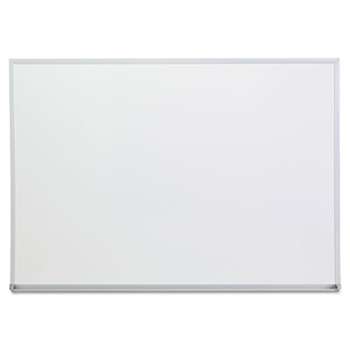 UNIVERSAL OFFICE PRODUCTS Dry Erase Board, Melamine, 48 x 36, Satin-Finished Aluminum Frame